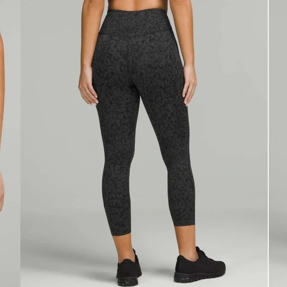 Lululemon Base Pace High-Rise Crop 23" Intertwined Camo Deep Coal Multi Sz 14 - Picture 13 of 13